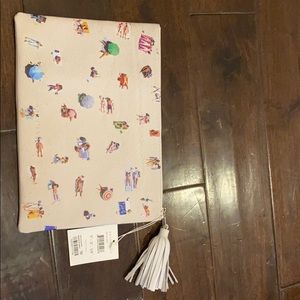 Gray Malin beach print clutch